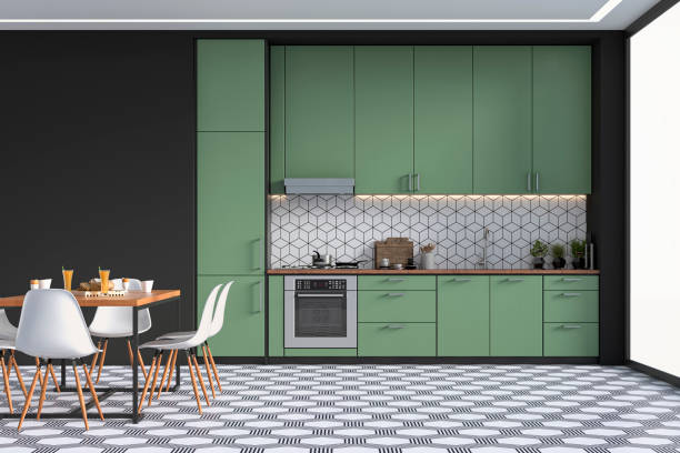 Green cabinets | BMG Flooring & Tile Center